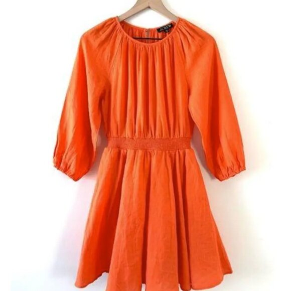 J. Crew Palermo smocked-waist mini dress in linen - Picture 2 of 5